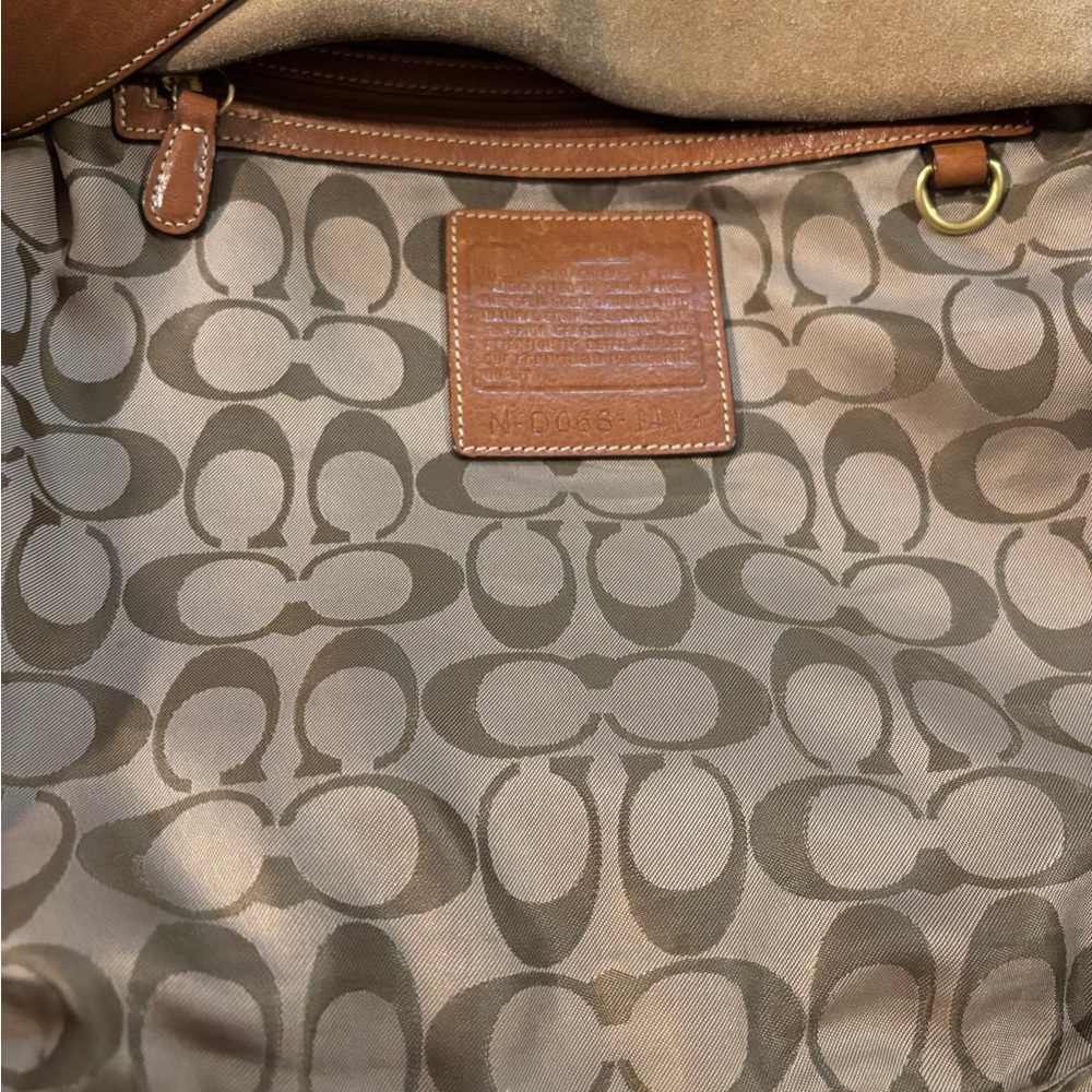 Coach VINTAGE Y2K D06S-1418 Legacy Tan Suede Shoulder/Crossbody Bag VGUC - Picture 10 of 11